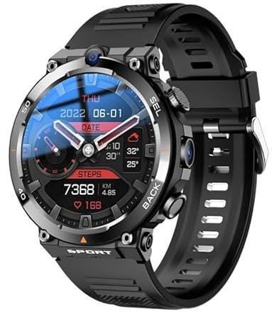 Smartwatch Hombre Mujer 4G LTE Android AMOLED GPS WiFi Bluetooth Nano SIM Fitness Reloj con Función Teléfono Google Play Frecuencia Cardiaca Monitor de Sueño Podómetro 2 GB RAM 16 GB ROM Reloj