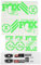 Ecoshirt Sticker Fork Fox 34 Am65 Aufkleber Decals Autocollants Adesivi Forcela Gabel Fourche, Neongrün