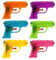 Henbrandt 2 x Mini Water Pistols 11cm Kids Toys Summer Fun Paddling Pool Garden Party Water Gun Pocket Money Toy Outdoor Game Party Favour Loot Bag Fillers for Boys and Girls