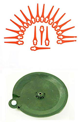 20 coltelli & 1 Disco da taglio per decespugliatore Florabest batteria FAT 18 B2 IAN 86154 (Coltelli in Plastica PLASTE PA6)