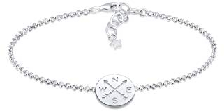 Elli Armband Damen Kompass Wanderlust Talisman in 925 Sterling Silber