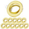 Sweet Led Einbaustrahler GU10 Fassung Einbauspots goldfarbig Einbaurahmen 230V deckenspots Lochmaß 68mm Spots Durchmesser 88mm deckenstrahler aus Metall einbau sockel ring schwenkbar 12 stück