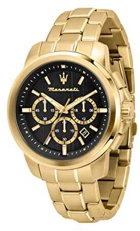 Maserati Montre pour Homme, Collection Successo, chronographe, en Acier et PVD Or Jaune - R8873621013