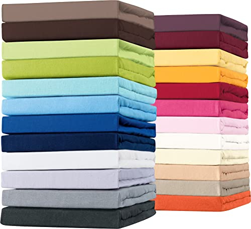 Erwin Müller Kinder-Spannbettlaken Murnau Single-Jersey - blau Größe 60x120 cm - 70x140 cm - hautfreundlich, atmungsaktiv, bügelfrei, strapazierstark