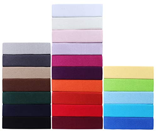Jersey Spannbettlaken, Spannbetttuch 100% Baumwolle in vielen Größen und Farben MARKENQUALITÄT ÖKOTEX Standard 100 | 180 x 200 cm - 200 x 200 cm - Apfel grün