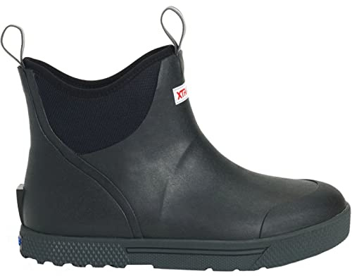Xtratuf Men's Wheelhouse 6 Inch Ankle Deck Boot, Black, Size 10