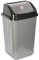 Jolie Max Swing Bin 50L – Lidded Dustbin for Home or Office, Silver Plastic Rubbish Bin with Swing Lid – Large Capacity Waste Bin (67cm Height)