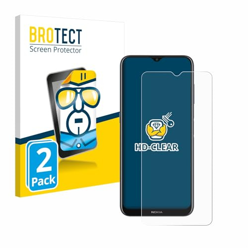 BROTECT Schutzfolie für Nokia G20 | 2 Stück Transparenter Displayschutz Made in Germany Klare Displayschutz-Folie Clear Einfache Montage Case-Friendly