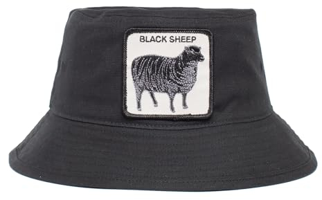 Goorin Bros. Bucket Hat mit Animal Farm Aufnäher Anglermütze (Schwarz Baaad Guy)