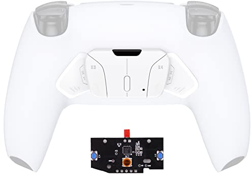 eXtremeRate RISE4 Ersatz Rück Paddles&Remapper Board für ps5 Controller Rise/RISE4 Remap Kit, Austauschbar K1K2K3K4 Back Button/PCBA Platine[KEIN Full Remap Kit]-Schneeweiß