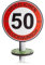 DARO Design - Verkehrsschild 50 Jahre Herzlichen Glückwunsch - 20cm Groß - Verkehrszeichen Geburtstag, Jubiläum, Schild, Holz