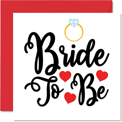 Stuff4 Verlobungskarten für Paare – Bride To Be – Glückwunschkarten für Verlobungen, Verlobte, Verlobte, 145 mm x 145 mm
