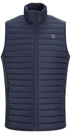 JACK & JONES PLUS EMULTI Bodywarmer Collar PS Calentador de Cuerpo, Navy Blazer, 2XL de los Hombres