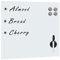 vidaXL Tableau Noir Magnétique Mural Tableau d'Ecriture Panneau Effaçable Ecole Bureau Maison Matériel de Montage Inclus Blanc Verre 40x40 cm