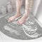 Duschmatte rutschfest Dreieckig, 60 x 60 cm Weich Komfort Sicherheits Badewannenmatte, Antibakterielle Badematte mit Ablauflöchern, Antirutschmatte Dusche für Badewanne und Nassbereiche