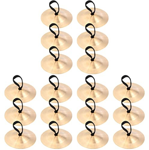 MILISTEN 18 Stk Musikspielzeug Für Kinder Handbecken Bauchtanz Mit Fingerbecken Handglocke Mini Handhaben Zill Handglocken Musikinstrumente Party-lärmmacher Wind Gong Headset Reines Kupfer
