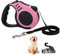 Hundeleine, Einziehbar Hundeleine,hundeleine ausziehbar,für Kleine, Mittlere und Große Hunde, Rosa, 5 m