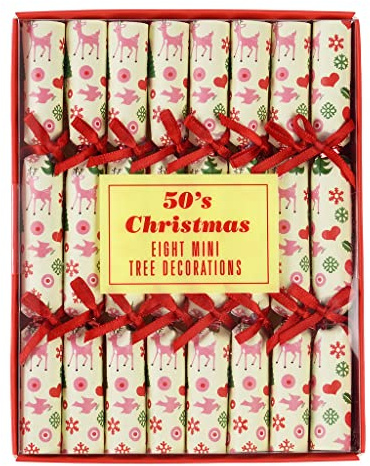 dotcomgiftshop 50s Christmas Mini Tree Decorations (pack Of 8)