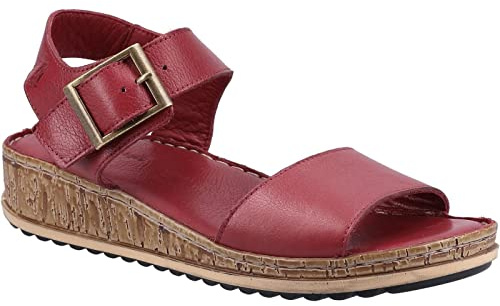 Hush Puppies Ellie Damen Keilsandalen, dunkelrot, 41.5 EU
