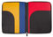 DUDU Cartella Portadocumenti A4 in Pelle Portablocco da Ufficio Cartellina Porta Tablet iPad Multicolore con Zip Nero