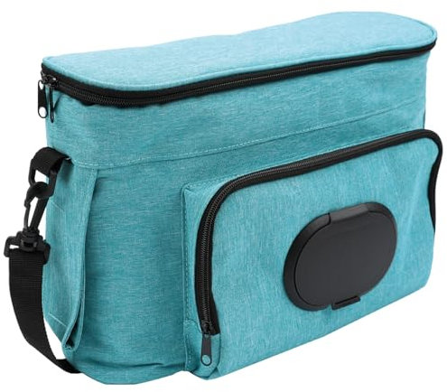 Babyruf Kinderwagen Organizer BO 300 | Kinderwagen Zubehör | Wickeltasche | Babytasche | Windeltasche | Isolierte Flaschenhalter | Wasserabweisend | Praktische Innenaufteilung | 36x12x24cm | Blau