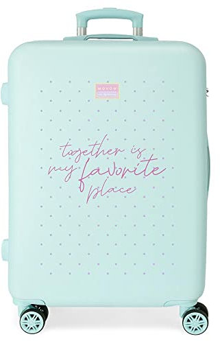 Movom My Favourite place Maleta mediana Azul 46x65x23 cms Rígida ABS Cierre de combinación lateral 56L 3 kgs 4 Ruedas dobles