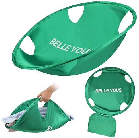 Belle Vous Cesta Ropa Sucia Plegable en Forma de Tortuga - 53 cm - Canasta Lavanderia con Asas para Llevarlo - Para Clasificar Ropa, Llevar Ropa de Lavadora a Secadora