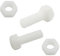 Biaungdo Set di 30 paia di bulloni esagonali M8 x 25 mm, in nylon, in plastica bianca, viti a testa esagonale e dadi