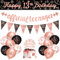 Girls 13th Birthday Decorations Black Rose Gold Official Teenager Decorations 16 Pack Girls Happy 13th Birthday Banner Bunting Kit by Sheinly