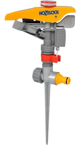 AMK® Hozelock Pulsating Sprinkler 450 m² Range Round Area Lawn Irrigation Water Garden Hose Gardening Plants Home Watering System