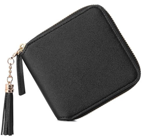 RNIEGA Geldbörse Damen klein, Portemonnaie Damen RFID Blocking Mini Kurzer, Geldbeutel Damen mit Zipper Münzfach Brieftasche