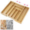 HSHa Utensil Drawer Organiser, Bamboo Cutlery Tray 52cm, Expandable Kitchen Drawer Organiser, Flatware Tray Drawer Insert 6-8 Compartment, Easy to Clean