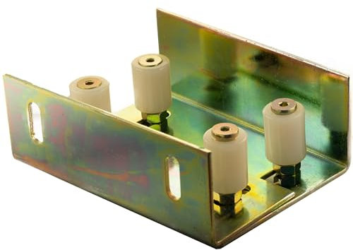 Galets de guidage pour portail coulissant avec support de montage, rouleaux de 31 mm de diamètre, capacité de charge de 60 kg, roulement coulissant (60.030)