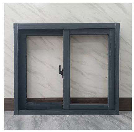 LVLDAWA Finestre Scorrevoli Orizzontali in Alluminio, Finestra Scorrevole Vetro per Uso Domestico, Finestra per Capannone Ventilazione per Case Mobili per Bagno(60x120cm)