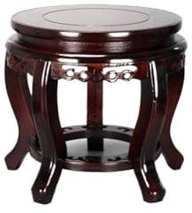 GENHAOSAN Bandejas de madera para macetas, base de pie alto, soporte para macetas, base para macetas, jarrón, base de pecera, piedra extraña, manualidades, platillos