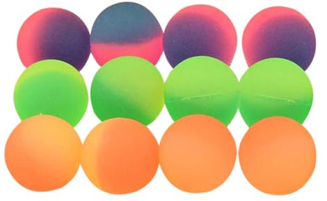 DRESSOOS 12 Stück Hüpfbälle für Jungen und Mädchen Kinderspielspielzeug gefrostete Bälle leuchtende Farben hohe Elastizität zum Spielen