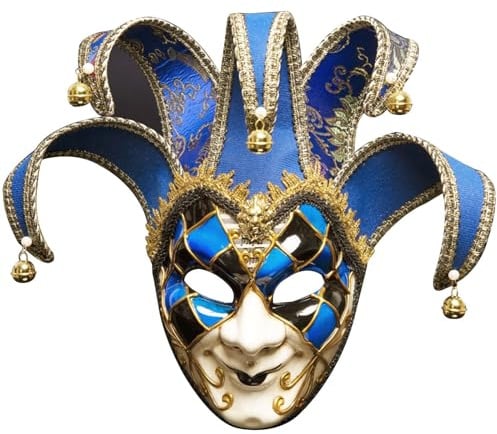 Venezianische Maske Herren Damen Maskerade Party Gesichtsmaske Elegante Maskenball Maske Karneval Kostüm mit Retro-Muster Ballmaske Maskenball Cosplay Fasching Verkleidung Wand-Deko