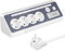 JACEPFY Regleta de esquina de 4 enchufes con USB e interruptor, esquina de cocina, color blanco