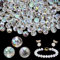 100 Piezas Cuentas de Cristal, Cuentas Cristal Facetado de Colores AB, 10mm Cristales para Manualidades, DIY Cuentas de cristal, Abalorios para Hacer Pulseras Collares Manualidades Pendientes