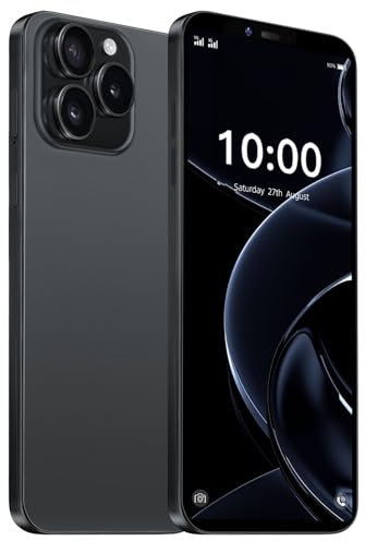 Fine Life Pro Téléphone déverrouillé, Smartphone 4G - LTE, Appareil Photo 13MP + 16MP, 4GB RAM, 64GB ROM, 256GB étendu, écran 6,0 Pouces, 8 Cores CPU, sans contrat (Light Black)