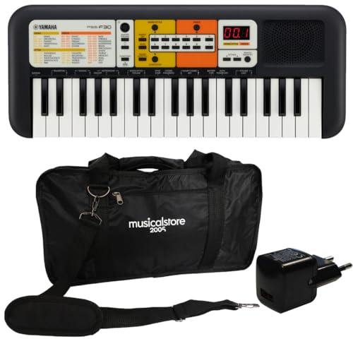MusicalStore2005 Kit Tastiera 37 Tasti YAMAHA PSS-F30 con Borsa e Alimentatore - Ideale per Bambini e Studenti