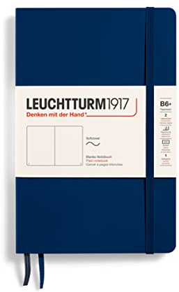 Leuchtturm1917 358319 Notizbuch Softcover Paperback (B6+), blanko, Marine