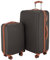 HAUPTSTADTKOFFER - Wannsee - 2er Koffer-Set Trolley-Set Rollkoffer Reisekoffer, TSA, (S & L), Titan/Braun