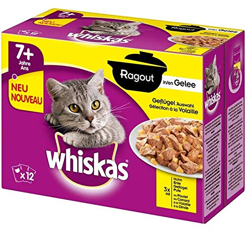 whiskas +1 Ragout Geflügel in Gelee | 2X 24x85g Katzenfutter nass