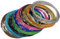 Perlin 30 Stahl Halsreif Halskette 54cm Bunte Halsringe mit Edelstahl Schraubverschluss Schmuckteile Spiraldraht Bastelmaterial Bastelset Schmuckdesign