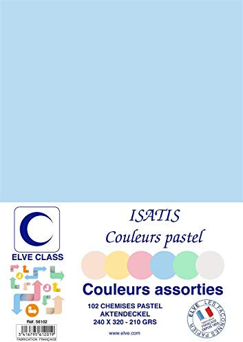 Elve Schnellhefter, 210 g, 240 x 320 mm, Pastellfarben, 102 Stück