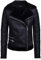 Infinity Leather Schwarze Lammfell-Bikerjacke Aus Lammleder für Damen L