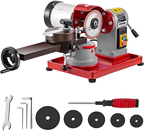 Mophorn Afilador de Hoja de Sierra 370 W, Sacapuntas para Hoja de Sierra 125 mm, Amoladora de Hoja 3400 RPM, Rectificadora para Hoja de Sierra