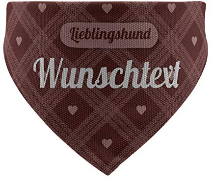 printplanet® - Hundehalstuch mit Name oder Text - Halstuch für Hunde - Layout Lieblingshund - Größe S