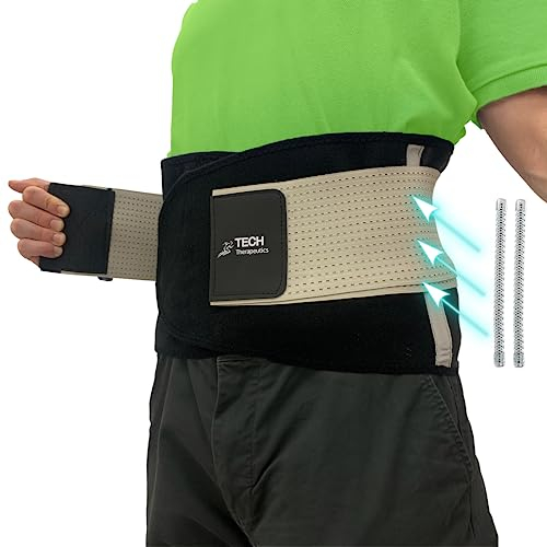 Tech Therapeutics Nierengurt Herren und Damen - Lendengürtel für Rücken und Abdomenstütze, geeignet für Sport und Arbeit - Bauchweggürtel zur Haltungskorrektur und Lendenwirbelstütze - XS - M